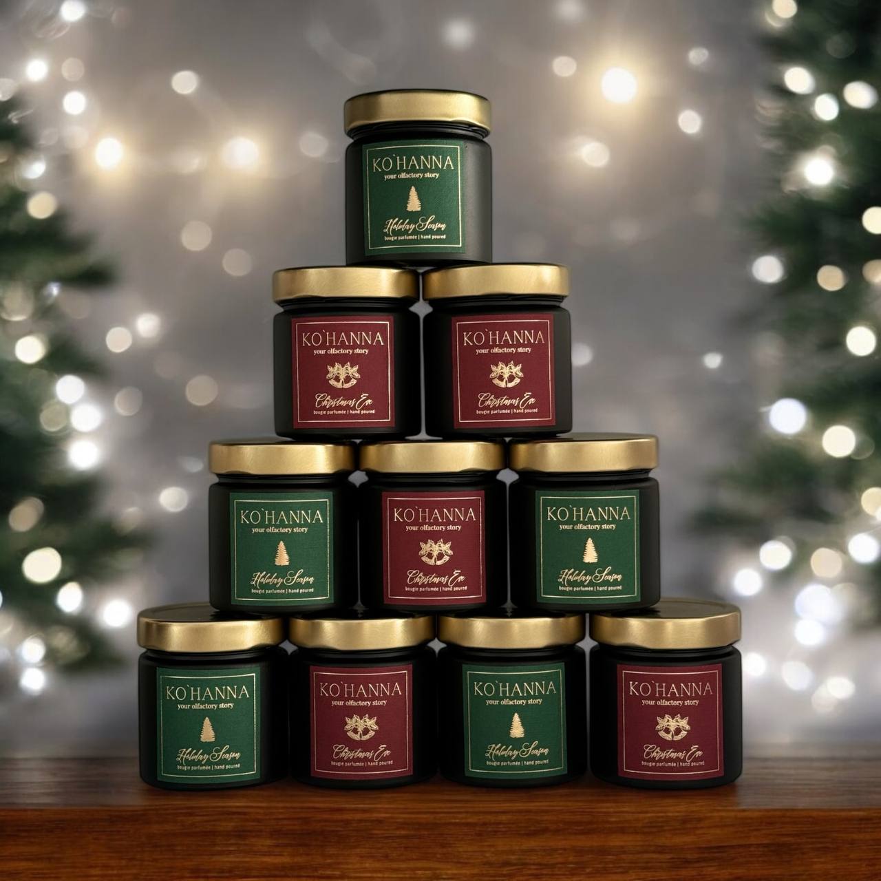 Ароматизована міні-свічка ручної роботи "Святвечір", 180 мл