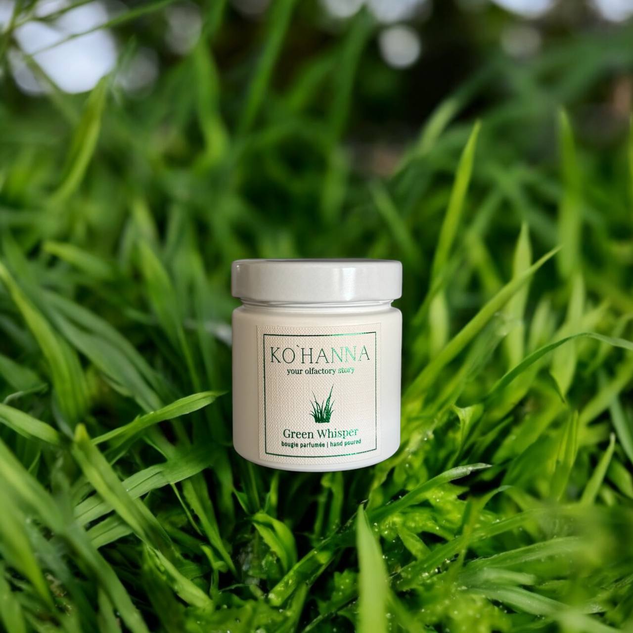 Green Whisper, scented candle, 180 ml