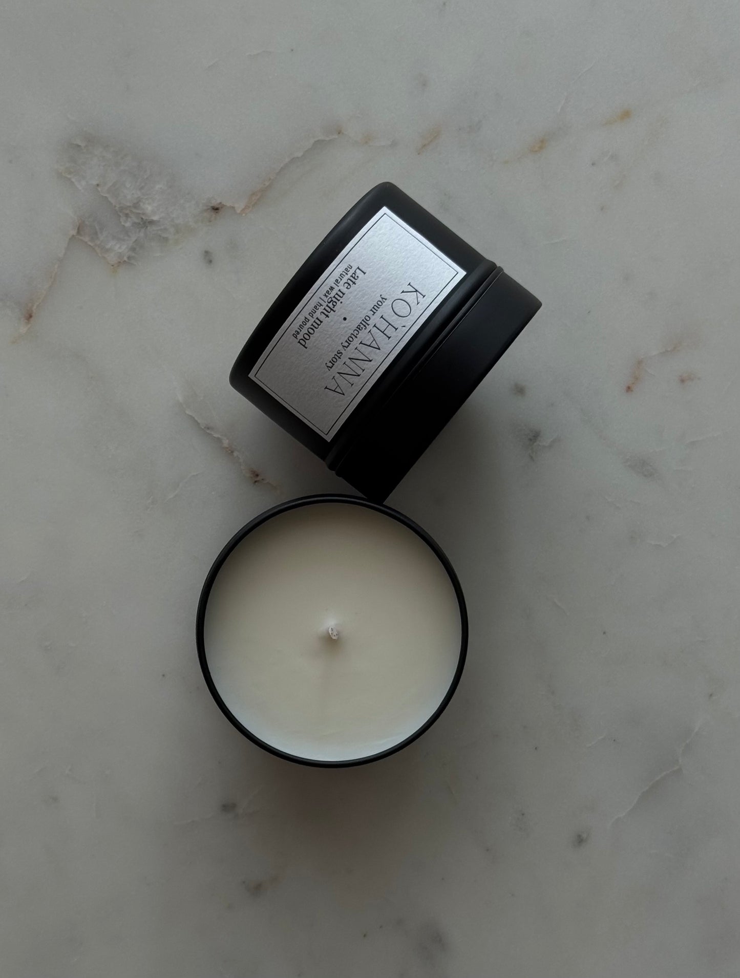 Нічний настрій, ароматична свічка з жерсті