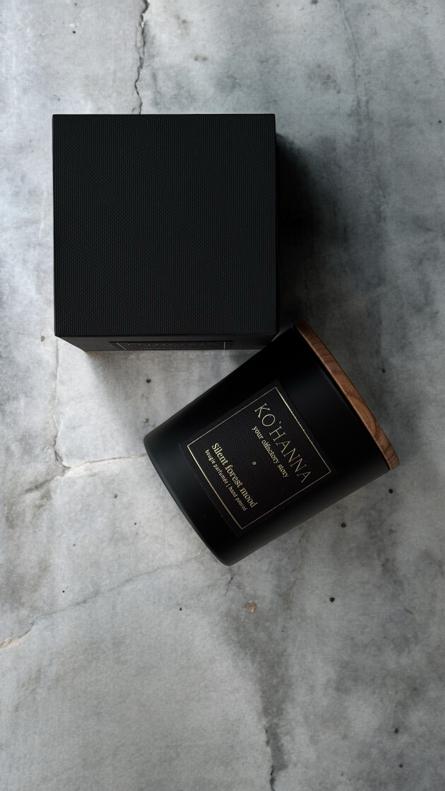 Silent forest mood, matte scented candle, 250 ml