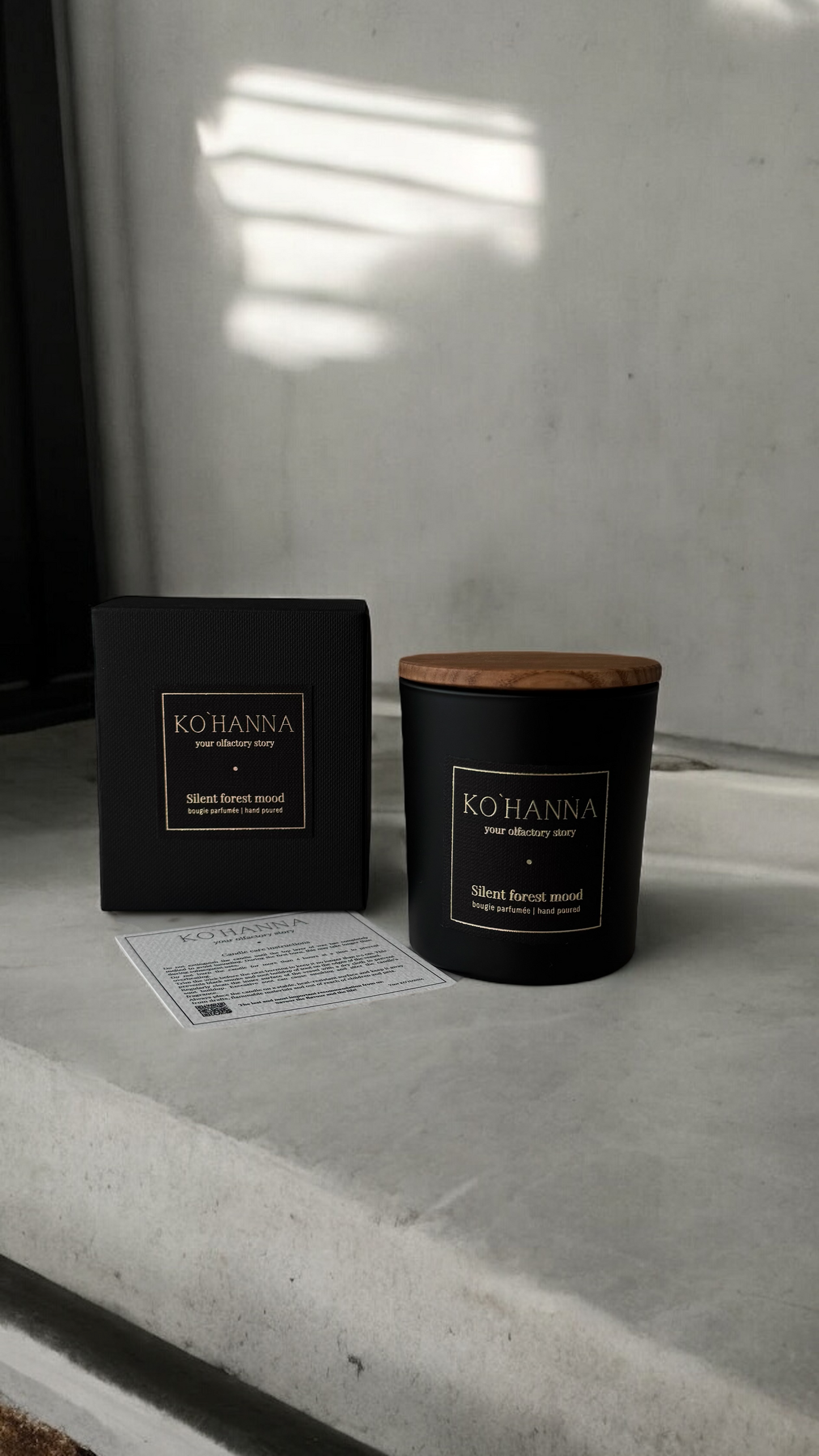 Silent forest mood, matte scented candle, 250 ml