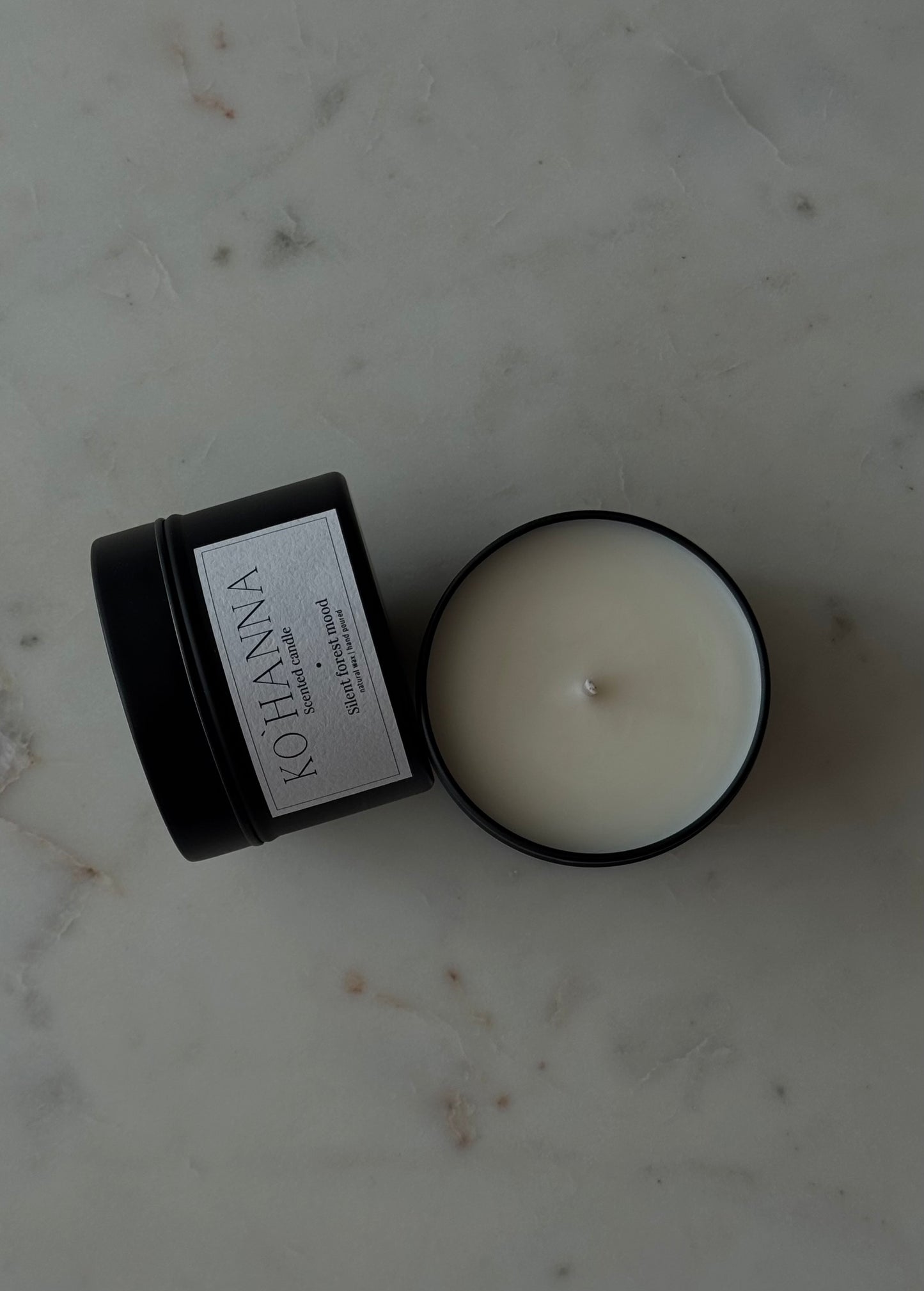 Тихий лісовий настрій, ароматична свічка з жерстяної бляхи