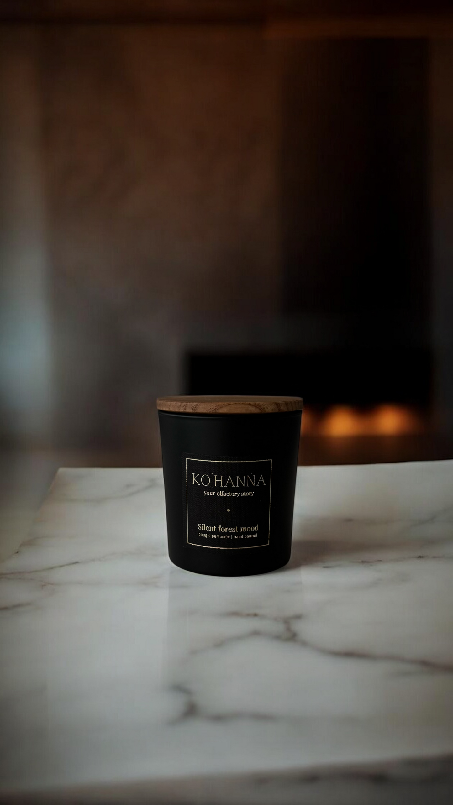 Silent forest mood, matte scented candle, 250 ml