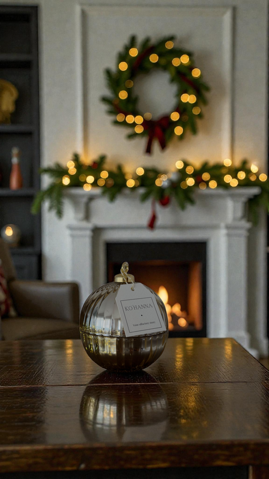 Christmas Golden Bauble, Golden Noel, scented candle, 200 ml