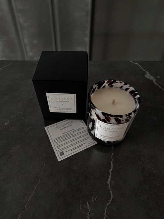 Bibliotheque mood, Handmade Dalmatian Glass Candle, 250 ml