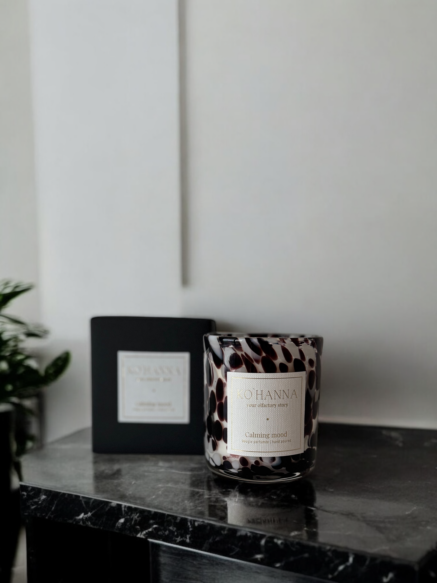 Vela de cristal dálmata hecha a mano, 250 ml, para calmar el ánimo