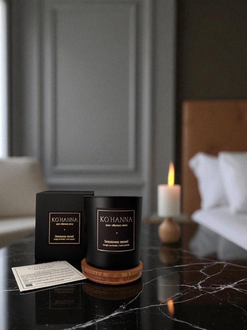 Sensuous mood, matte scented candle, 250 ml